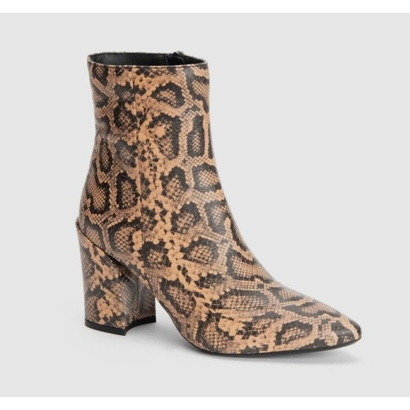 $595 Aquatalia PALOMINA CARAMEL Leopard Print Heeled Boots Women